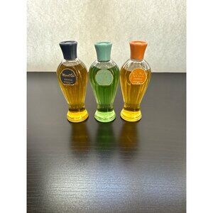 Vintage Bourjois Cologne Trio: 3 bottles 1 fl oz ea. Moontide, Frosty Mist, and